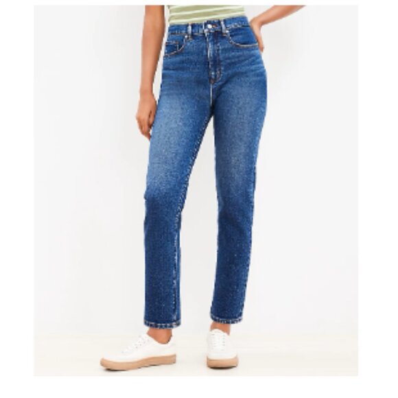 LOFT Denim - Loft Blue Denim High Rise Slim Jeans Size 16
